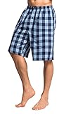 CYZ Men's 100% Cotton Plaid Poplin Woven Lounge/Sleep Shorts-F1710-XL