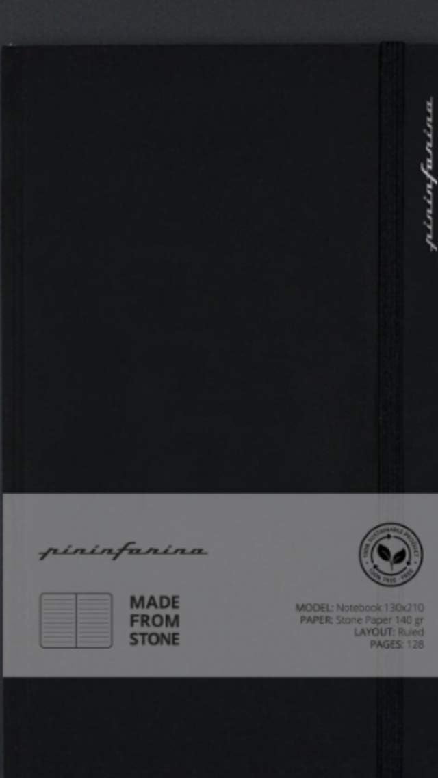 Pininfarina Ruled Notebook 160 Pages Made from Stone Sizes 130 x 120 mm