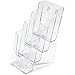 Deflecto Multi-Compartment Docuholder, Countertop or Wall Mount, 4-Tiered Literature Holder, Small Size, Clear, 4-7/8