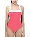Vintage One Piece Bathing Suits Monokini Swimsuit Push Up Racerback Swimwear for Women Pink