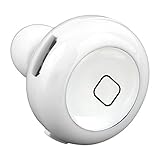 SlickBlue Newest Ultra-Small Wireless Invisible In-Ear 4.0 Stereo Bluetooth Mini Earphones Earbud Headset Headphone Support Hands-free Calling with Mic for iPhone iPad and Android Smartphones - White