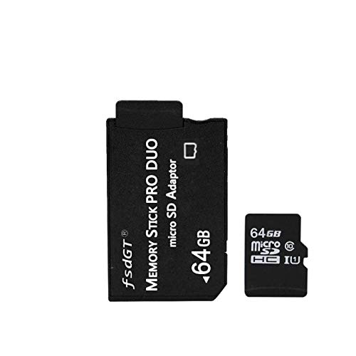 HuiErHui 64G High Speed Memory Stick Pro-HG Duo Class 10 64GB Micro SD and Mark2 HX Adapror for PSP Accessories
