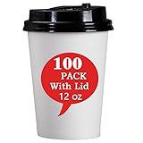 MOUMOULIFE Disposable Coffee Cups with Lids 12 oz