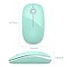 Jelly Comb 2.4G Slim Wireless Mouse with Nano Receiver, Less Noise, Portable Mobile Optical Mice for Notebook, PC, Laptop, Computer, MacBook MS001 (Powder Blue and White)