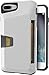 Smartish Silk iPhone 7 Plus/8 Plus Rugged Wallet Case - Vault Armor Wallet for iPhone 7+/8+ [Protective Non-Slip Grip Credit Card Cover] - Bright White