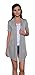 Free to Live Women's Short Sleeve Light Weight Open Front Cardigan (XL, Heather Grey)