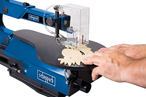 Scheppach Dekupiersäge Deco Flex mit flexibler Welle (125 W, Schnitthöhe 50mm, Schnitttiefe 405mm, Staubabsaugung) â Modellbau-Laubsäge Metall mit Schnellspanner und Arbeitsleuchte – Bild 5