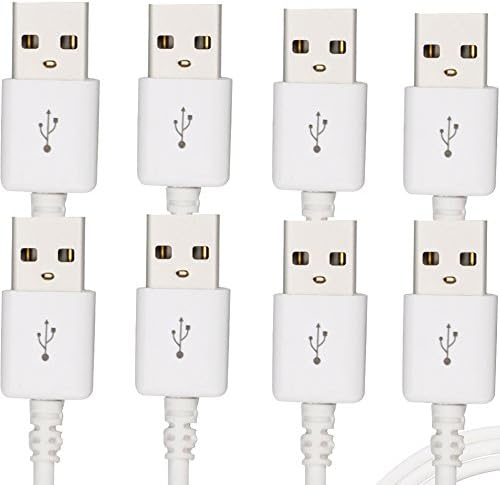 [8 Pack] Micro USB Cable Powerline Micro USB MortyMart Metal-Plated Connectors High Speed USB 2.0 A Male to Micro B Sync and Charging Cables for Android, Samsung, HTC, Sony and More(8 Pack White 3FT)