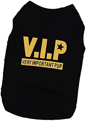 LEvifun Fashion Cute Pet Dogs Shirts Dogs Vest Cotton VIP Printed Puppy Costumes Outfit Dog Clothes Pet Clothes Dog Apparel Puppy T Shirts for Small Dogs for Summer Sale
