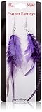 Mia Feather Earrings-Purple Color-3 Natural