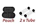 Twisty Glass Blunt Twisty Pipes - Pouch + 2 x Glass Replacement Tubes W/ Caps