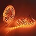 ALITOVE Orange LED Strip Lights 16.4ft 5050 SMD Black PCB 5M 300 LEDs Waterproof IP65 12V DC for Home Hotels Clubs Shopping malls Cars Lighting