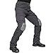 TACVASEN Men's Tactical Airsoft Paintball Ripstop Combat Trousers Airsoft Pants with Knee Pads Grey