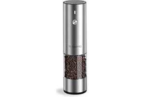 Electric Pepper Grinder, USB Rechargeable, Automatic Salt Shaker, Adjustable Coarseness, Electric Pepper Mill, LED Light, Ref