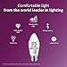 Philips 458620 LED Dimmable F15 Soft White Light Bulb with Warm Glow Effect 500-Lumen, 2700-2200-Kelvin, 7-Watt (60-Watt Equivalent), E26 Base, Clear, 4-Pack