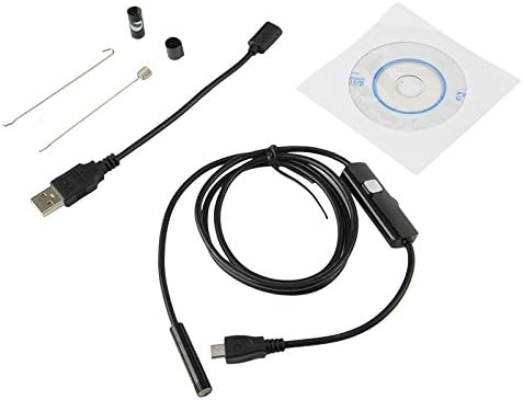 7mm Android Endoscope OTG Micro USB Endoscope Waterproof Borescopes Inspection Camera with 6 LED and Cable 1M 5M (1M Cable)