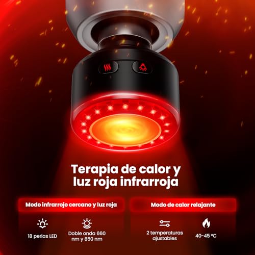 BOB AND BRAD C2 Ultra Muscle Massage Gun with Infrared Heat Therapy, Percussive Massage Gun for Deep Tissue, Muscle Massager for Home, Office and Workout