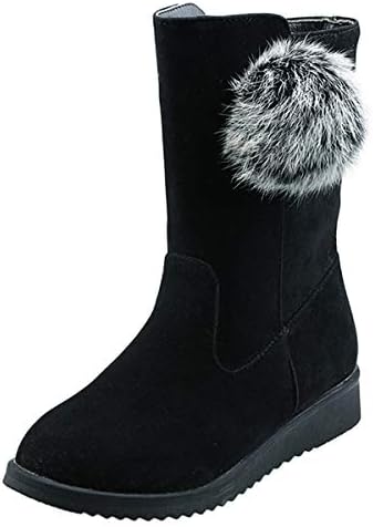 Rosennie Fashion Womens Short Bootie,Women Autumn Snow Winter Casual Comfortable Vintage Breathable Warm Waterproof Ankle Flock