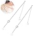 LUOEM Rhinestone Bra Straps Dual-Chain Decorative Bra Straps Bling Crystal Rhinestone Adjustable Removable Fancy Bra Strap Replacement for Bra Tops Dress (Heart)