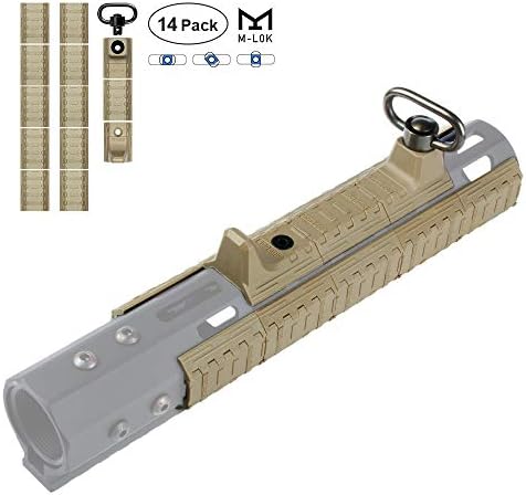 Aecktech M-Lok Enhanced Picatinny Rail and Directional and M-LOK Standard QD kit Fits M-LOK Systems-14 Pieces