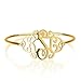 Monogram Bracelet 1.25" Gold Plated Personalized Name Bangle Bracelet