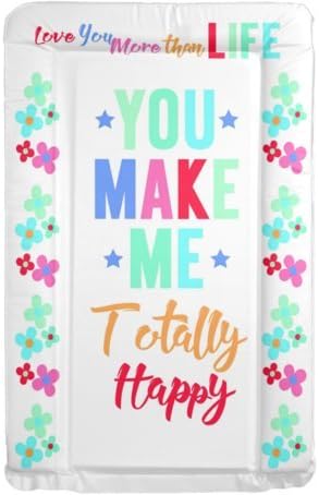 Baby Changing Mat - Brand New Soft Padded Deluxe Large Waterproof Change Mats (I Love You More Than Life)