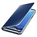 Samsung Galaxy S6 Edge Plus Slim Multi-Function Mirror Case S-View Stand flip Protection Cover (Blue)