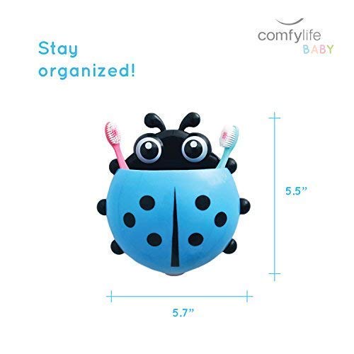 Cute Elephant Tub Spout Cover + Free Kids Toothbrush Holder – Safe Bath Spout Cover for Kids – Bath Tub Faucet Cover for Babies and Young Kids with Bonus Baby Toothbrush Holder