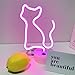 Led Neon Sign Art Decorative Lights Table Decoration neon lamp with Base for Kids boy and Girl Bedroom Unique Gift for Any Occasion (Cat with Base)