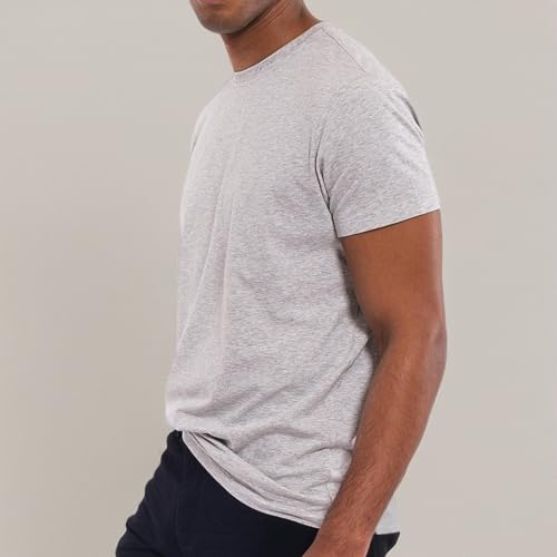 Kenneth Cole REACTION Mens T-Shirt Pack of 3 - UPF 50+ Cotton/Spandex Jersey Slim Fit T Shirts for Men (Black/White/Grey, Medium)