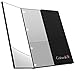 CatwalkFX Small Stylish Trifold Lighted Makeup Mirror - Cosmetics LED Makeup Mirror The Perfect Size For Vanity, Travel, Locker - Foldable Side Vanity Mirrors With Lights