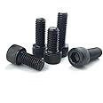 Screws M7 Allen Screws hex Socket Cap Screw Bolt Locking Nuts Hexagon Bolts 10-50mm Length Black - (Size: M7 x 10mm (5Pcs))