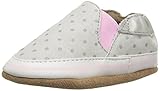 Robeez Girls Crib Shoe, Dot Mania Metallic/Grey, 6-12 Months M US Infant
