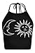 Forever Womens Celebrity Inspired Mandala Print Halterneck Crop Top