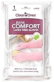 Clean Ones Pure Comfort Latex Free Vinyl Gloves - 2pr (Large)