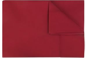 CHEDIN Micrifiber Breathable Flat Bed Sheets, Ultra Soft and Wrinkle Resistant Double Brushed Flat Sheet for Twin, Full, Queen, King - Machine Washable (Burgundy, Queen)