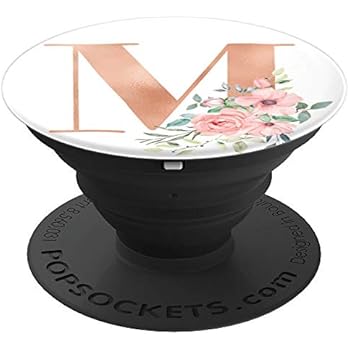 Rose Blush Floral Monogram Letter M Pretty Pink Flowers