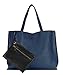 Scarleton Leather Tote Bag for Women, Womens Purses and Handbags, Reversible Tote Bags for Women, Purses for Women, H18420701, Blue/Black