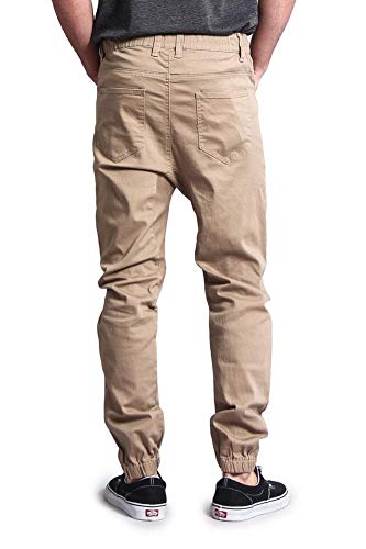 Victorious Mens Twill Jogger Pants (XX-Large, Wheat)