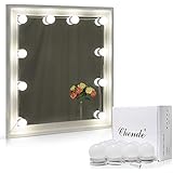 Chende Hollywood Style LED Vanity Mirror Lights Kit with Dimmable Light Bulbs, Lighting Fixture Strip for Makeup Vanity Table Set in Dressing Room, Mirror Not Included (10 Light Bulbs)