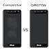 OMOTON BLU R1 HD Screen Protector [2 Pack] - [COVER FULL DISPLAY SCREEN] [2.5D Round Edge] [9H Hardness] [High Definition] [Bubble Free] Tempered Glass Screen Protector for BLU R1 HD, 5.0 Inch