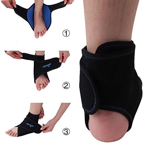 NEWGO Ankle Ice Pack Wrap Reusable Hot Cold Compress Foot Ice Pack for Plantar Fasciitis Ankle Swelling, Swollen Feet - Image 3