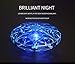 Flying Toys, Hand Operated Drones Gift for Kids, Men, Women - Hands Free Mini Drone Stress Reliever Toys with 360° Rotating and Shinning LED Lights for Boys and Girls Toys， Blue