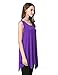 JollieLovin Womens Plus Size Loose-fit Sleeveless T-Shirt Tank Tunic Top(1X, Deep Purple)
