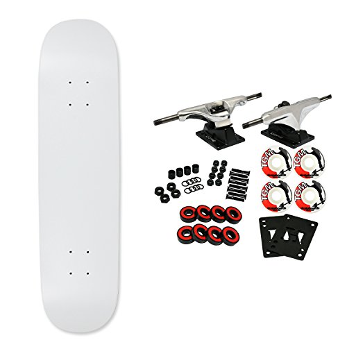 Moose Complete Skateboard DIPPED WHITE 7.63