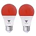 TriGlow Red LED A19 Light Bulbs, 9 Watt (60 Watt Equivalent) Red Light Bulb, 2-Pack