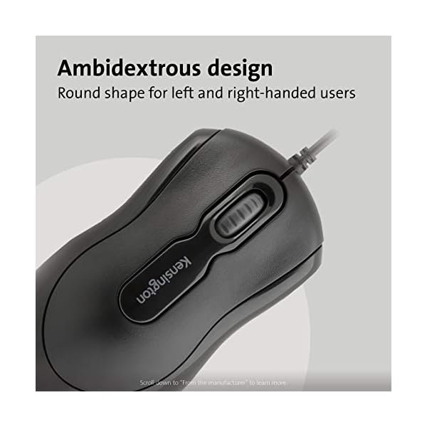 Kensington-Wired-USB-30-Mouse-Mouse-in-a-Box-Wired-Optical-USB-Desktop-Mouse-Ambidextrous-Design-with-Scroll-Wheel-Computer-Mouse-Black-K72356EU Kensington Wired USB 3.0 Mouse - Mouse-in-a-Box Wired Optical USB Desktop Mouse, Ambidextrous Design with Scroll Wheel…