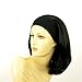 Headband Wig Woman Mid-long Black Smooth Ref 1b Mady