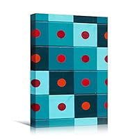 Canvas Wall Art Geometrical Patterns Abstract Colorful Geometric Hallway Minimalist Mixed Media Multicolor Patterns - 12x18 inches