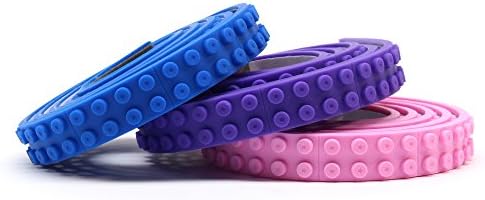 Flexible Friends Toy Building Block Lego Tape 3 Roll Set Self-Adhesive Food Grade Silicone Repositionable Washable